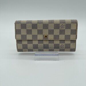 Louis Vuitton Womens Damier Azur Sarah Continental Wallet
